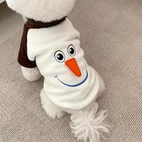 Drabužiai naminiams gyvūnėliams šunų mylėtojams: Žavingas transformuojantis Snowman megztinis L kava