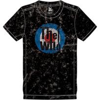 Who Target Logo Snow Wash Tee Vintage Black Unisex T-shirt S