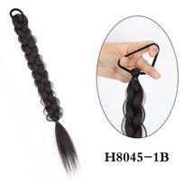 LISI HAIR Sintetinis ilgas pintas surišto uodegos plaukų priauginimas Juodosios ponio uodegos plaukų atraižos Aukštos temperatūros pluošto perukas moterims 40cm