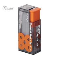 Nešiojama dantų siūlų laikymo dėžė Tvarkykite, Tvirta, be kvapo Sutvarkykite dantų siūlų rinkimo dėklą kelionėms oranžinė