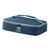 for Women, Insulated Lunch Bags, Large Cooler Tote Work, Reusable with Pocket Blue M gray