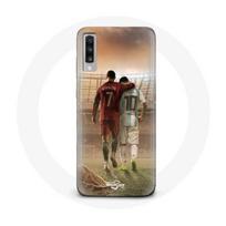 Dėklas - Samsung - Galaxy A70 - Lankstus - Sportinis - Cristiano Ronaldo Messi GOAT