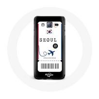 Coque pour samsung galaxy J7 2016 Billet d'avion Seoul Corée du Sud