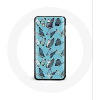 Coque pour Samsung Galaxy J7 2016 Papillons Fond bleu