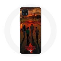 Coque pour Samsung Galaxy A22 5G Stranger Things Saison 4 Affiche Art Equipages de la Nouvelle Théor