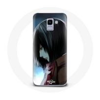 Coque pour Samsung Galaxy A8 2018 Mikasa Ackerman Attaque des Titans Manga Anime