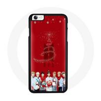 Coque pour Iphone SE BTS Bangtan Garçons Fond Rouge Cadeau de Noël 2023