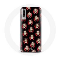 Coque pour Samsung Galaxy A70 La Casa De Papel masques visages