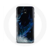 Coque pour Samsung Galaxy S5 Nuages de fumée multicolore de bleu gris et noir sur fond noir