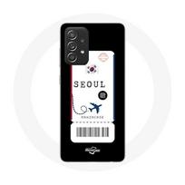 Coque pour Samsung Galaxy A52 Billet d'avion Seoul Corée du Sud