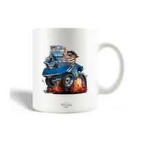 Mug en Céramique Caricature de voiture de sport classique pilote drôle