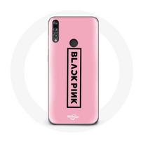 Coque pour Huawei P30 Lite Blackpink Groupe de K-pop Logo Noir Fond Rose juoda