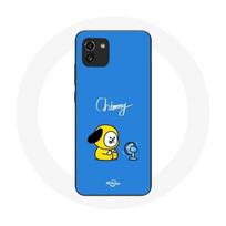 Coque pour Samsung Galaxy A03 Bangtan BTS BT21 Chimmy Jimin Fond Bleu mėlyna