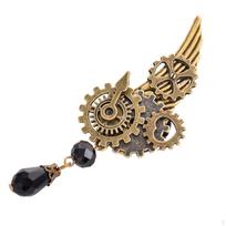 Steampunk sagė sparnas Helovino kostiumas vintažinis pakabukas paltui marškiniams