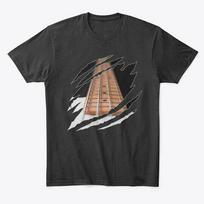 Bass Guitar Ripped Bassist Premium Unisex T-Shirt XXXXL gray