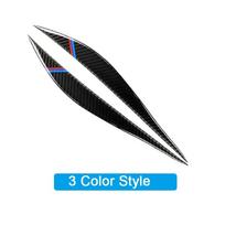 2vnt anglies pluošto automobilio priekinių žibintų antakiai lempos juostelės dekoratyviniai lipdukai, skirti BMW 3 serijos F30 2013-15 išorės priedams 3 Color Style black