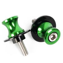 2 x 10mm Motociklo švytuoklės slankikliai/ritės, saugos apsauga nuo kritimo žalia
