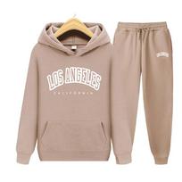 Women Long Sleeve Hoodie Set Pocket Los angeles Oversize Printing Women Sweatshirt Autumn Winter Loose Hoodies S
