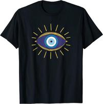 Evil Eyes Fatima Hamsa simbolis All Seeing Eye Unisex marškinėliai S