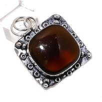 Natural Honey Topaz Gemstone Handmade 925 Sterling Silver Pendant 1.89  B1s26