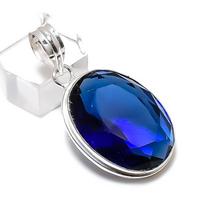 Natural London Blue Topaz Handmade 925 Sterling Silver Gift Pendant 1.65  U2P50
