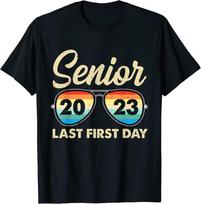 Retro Sunglasses Senior 2023 Last First Day Unisex T-Shirt XXXXL beige