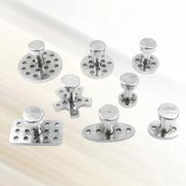 8PCS Zinc Alloy Pull Buckle Set Puller Gasket Dent Repair Sucker Car Depression Repair Tool Striker Accessories Body kit 8x6x3CM sidabras
