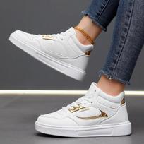 Snwakers Women Shoes Women Lace leisure shoes Joker comfortable white leisure shoes color 42