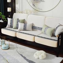 Waterproof Teddy Velvet Old style Solid Wood Cushion Sofa Cover Elastic Sofa Cushion Solid Wood Sofa Hat Complete Set 70*70 gray