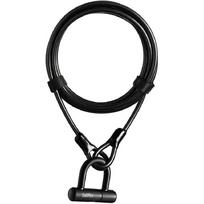 Bike U Lock with Cable, 15 ft Security Cable with Loops,Heavy Duty Anti-Theft Chain and Lock for Motorcycles,Bike,Gates,Outdoor Furniture 4 Feet black