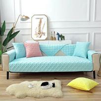 Simple Solid Color Sofa Cushion Plush L-shaped Sofa Armrest Towel Nordic Couch Cover Four Seasons Non-slip Modern Pillowcase 70x70cm 1pcs white