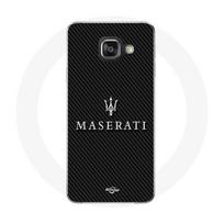 Case - Maniacase - Samsung Galaxy A5 2017 - Maserati - White carbon background - Silicone juoda