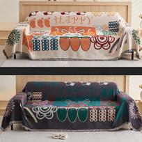Woven Cotton Yarn Ins Style Universal Sofa Towel Cover Cloth Full Cover Sofa Cushion Cover Cover Blanket Single Three-Person Four Seasons Universal 90*90 white