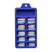 100pcs/set DIY Quick Nails Lengthened Ballet Matte T-shaped False Nails Multi-color Strips Finished Wear Manicure