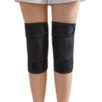 Two Men and Women with Fever Kneepads Keep Warm. Hot Moxibustion Thickens The Cold-proof Leggings In Autumn and Winter. one-size-fits-all black