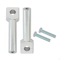 Pair Motorcycle Handlebar Riser Clamp Mount Kit 22/25mm Universal, Easy to Install Black 25MM black
