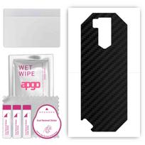 apgo Apsauginis lipdukas nugarėlei, suderinamas su Ulefone Armor X5, Apvyniojimo plėvelė, Folija, Vinilas - Raštas Anglies pluoštas juodas