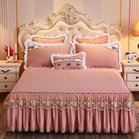 Nėriniai patalynės komplektai Pradžia Mieli patalynė, karalienė / labai didelė lovatiesė, medvilnė, šilta pagalvėlė, sijonas lovai 1/3 vnt. Bed Skirt 150x200cm