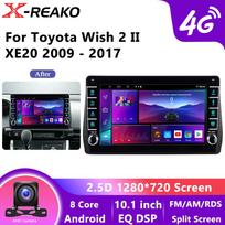 Android automobilio radijas Android Auto Multimedia, skirtas Toyota Wish 2 2009-2017 Carplay 4G 2din GPS autoradio No 2 din 4+64+AHD