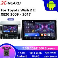 Android automobilio radijas Android Auto Multimedia, skirtas Toyota Wish 2 2009-2017 Carplay 4G 2din GPS autoradio No 2 din 2+64+4led