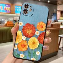 Pattern Phone Case For Samsung Galaxy S23 Ultra Plus S22 S21 FE S20 S8 S9 S10 S7 Edge S10E Lite Flower Silicone Back Cover Cases For Samsung S10 Lite beige