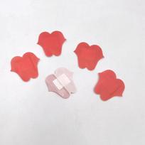10 vnt Red Heart Band Aid odos pleistras kaklui Hickey Love Bite dengiantis mergaičių žaizdų gipsą, kvėpuojantis medicininės juostelės tvarsčiai red