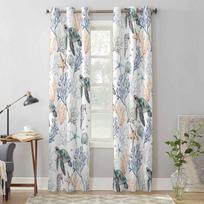Vasaros vandenyno vėžlio koralų langų užuolaidos svetainei prabangios miegamojo užuolaidos virtuvės žaliuzės užuolaidos 135W x 115H(cm) x1 gray