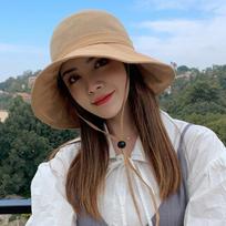 Women Fisherman's Hat Female Sunscreen Sun Protection Basin Bucket Hat Cap 55-60cm rožinė