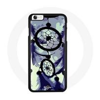 Coque Iphone 5/5S Attrape rêve violet bleu rose noir douceur tendresse cœur protection indien plume