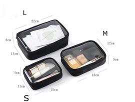 Women Makeup Bag Waterproof Clear PVC Travel Cosmetic Bags Case Travel Make Up Kit Bags for Men Toiletry Brush Organizer Pouch S