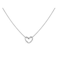 Women Choker Necklace Hollow Heart Pendant Short Necklace Adjustable Extended Chain Necklace sidabras