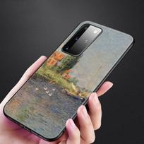 Claude Monet telefono dėklas Samsung Galaxy S20 S21 FE S10 Lite Note 20 10 Lite S8 S9 S10E S10 Plus Ultra Juodas minkštas dėklas Samsung Note 20Ultra gray