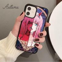 Anime Zero Two Darling in the Fran Phone Case for iPhone 11 12 13 14 Pro Max mini XR XS SE 2020 6 7 8 Plus Galaxy S21 S22 Cover iPhone 5 5s SE