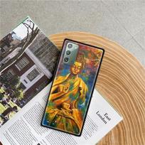 Silikoninis dėklas Samsung Galaxy S20 FE S10 Plus S21 S9 S8 Note 10 Lite 20 9 Ultra telefono dangtelis minkštas apvalkalas Gautama Buddha Funda Samsung S21 brown
